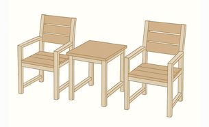Изображение для товара Комплект из 1 стула и 1 столика