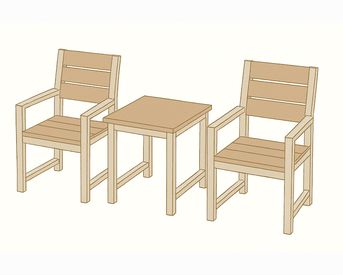 Изображение для товара Комплект из 4 стульев и 2 столов